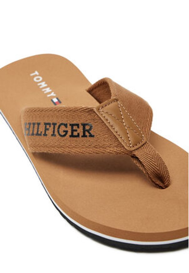 TOMMY HILFIGER - Tommy Hilfiger Japonki Monotype FM0FM05237 Brązowy. Kolor: brązowy. Materiał: materiał