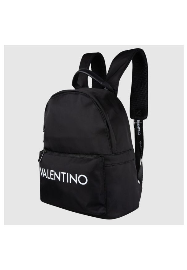 Valentino by Mario Valentino - VALENTINO Czarny plecak Kylo. Kolor: czarny. Wzór: paski