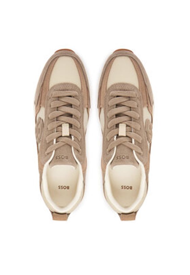 BOSS Sneakersy B Icon 50548288 Brązowy. Kolor: brązowy. Materiał: zamsz, skóra