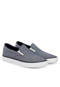 TOMMY HILFIGER - Tommy Hilfiger Tenisówki Harlem Core Ii Slip On Chambray FM0FM05819 Niebieski. Zapięcie: bez zapięcia. Kolor: niebieski. Materiał: materiał #4
