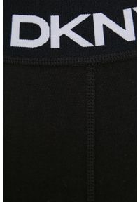 DKNY - Dkny Szorty damskie kolor czarny z nadrukiem high waist. Stan: podwyższony. Kolor: czarny. Materiał: dzianina. Wzór: nadruk