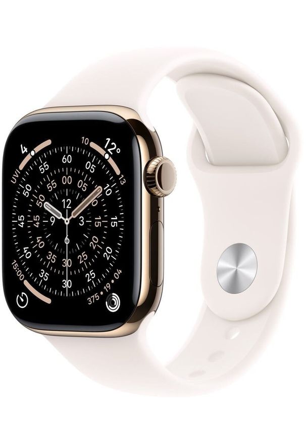 APPLE - Smartwatch Apple Watch 11 GPS + Cellular 46mm Gold Titanium Sport Band M/L Różowy (MFD64ZR/A). Rodzaj zegarka: smartwatch. Kolor: różowy. Styl: sportowy