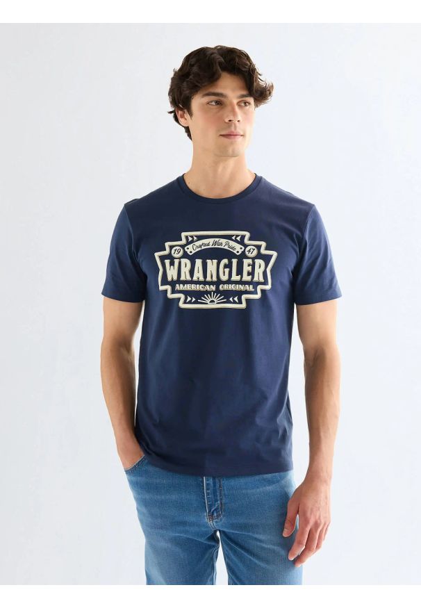 Wrangler - MESKA KOSZULKA WRANGLER AMERICANA TEE NAVY 112378425
