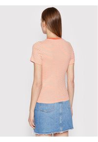 Levi's® T-Shirt Ribbed Baby 37697-0039 Pomarańczowy Slim Fit. Kolor: pomarańczowy. Materiał: bawełna