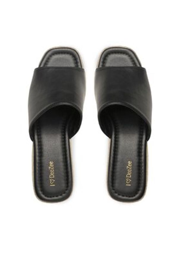 DeeZee Espadryle HRT220719 Czarny. Kolor: czarny. Materiał: skóra