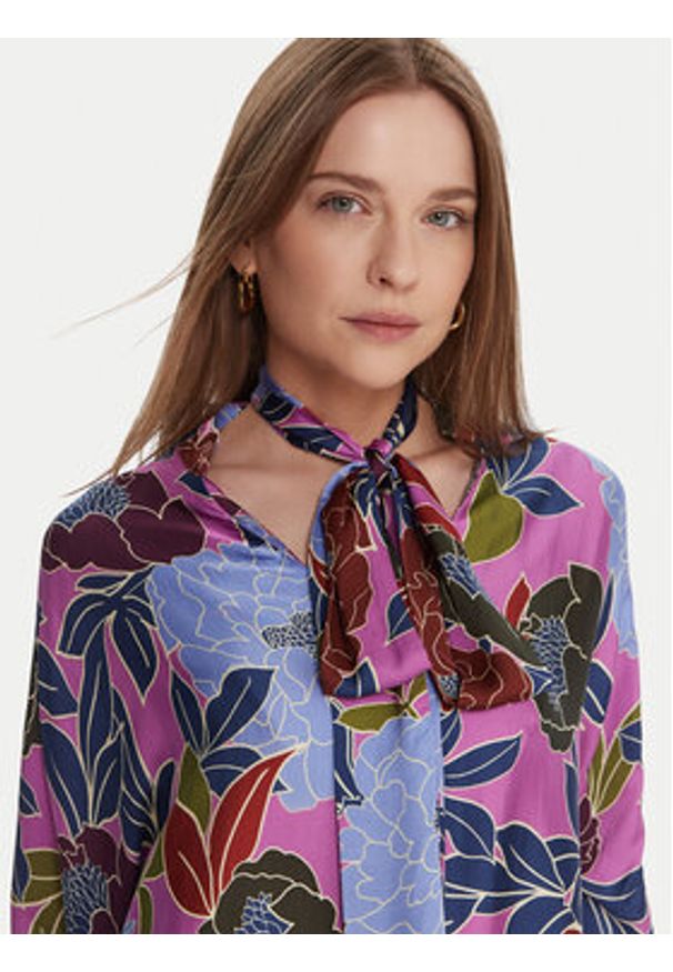 LOLA CASADEMUNT Koszula MF2515003 Fioletowy Loose Fit. Kolor: fioletowy. Materiał: wiskoza