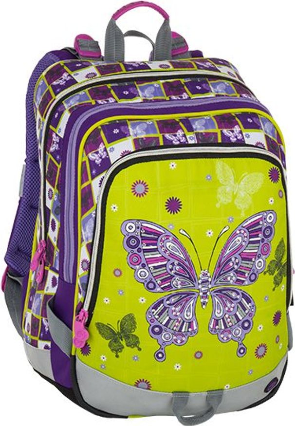 Bagmaster - BAGMASTER Plecak szkolny trzykomorowy Alfa 8 A fioletowy. Kolor: fioletowy