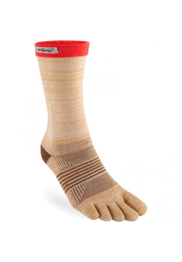 Skarpetki damskie Injinji Midweight Crew. Kolor: brązowy