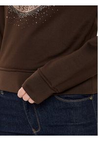 Guess Bluza W5RQ05 K7EX1 Brązowy Regular Fit. Kolor: brązowy. Materiał: syntetyk, bawełna #3