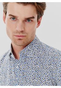 Pako Lorente - PAKO LORENTE – Koszula męska w kwiatki długi rękaw. Okazja: na co dzień. Materiał: elastan, bawełna. Długość rękawa: długi rękaw. Długość: długie. Wzór: kwiaty. Styl: casual #8