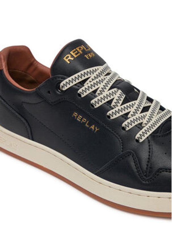 Replay - REPLAY Sneakersy GMZ3B .000.C0023L Czarny. Kolor: czarny. Materiał: skóra