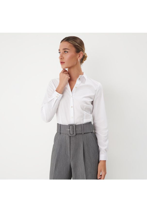 Mohito - Biała koszula body - Biały. Kolor: biały