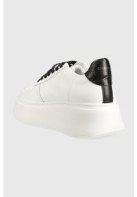 Charles Footwear sneakersy skórzane Zara.Sneaker kolor biały Zara. Nosek buta: okrągły. Zapięcie: sznurówki. Kolor: biały. Materiał: skóra. Obcas: na platformie #4