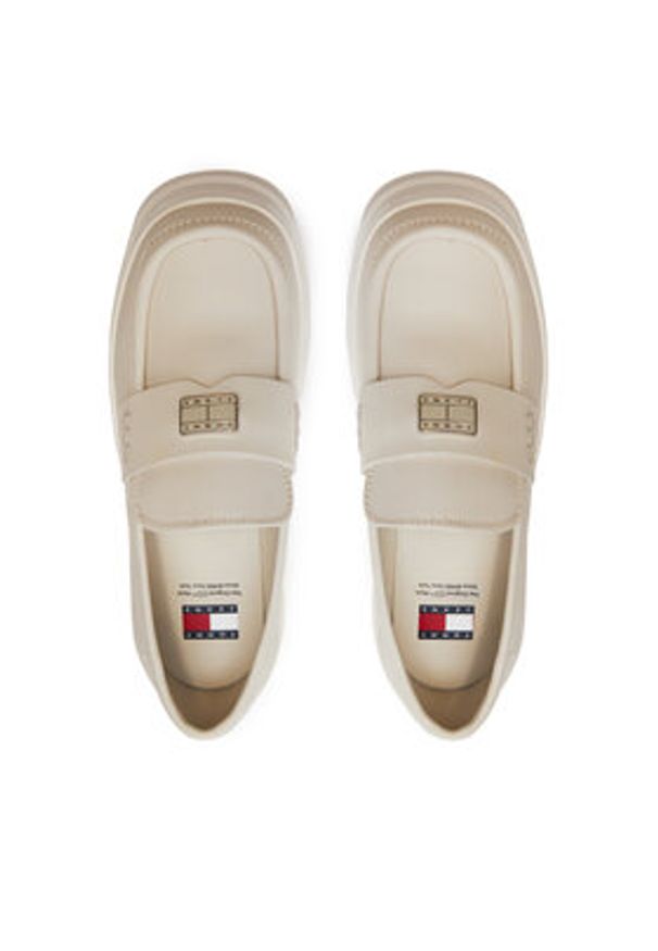 Tommy Jeans Loafersy Tjw Chunky Loafer EN0EN02504 Beżowy. Kolor: beżowy. Materiał: skóra