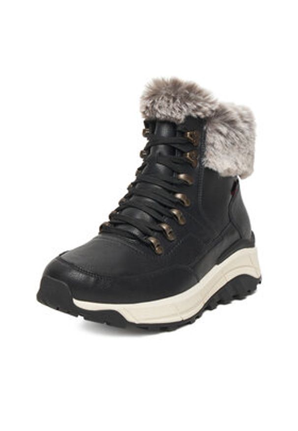 Rieker Trzewiki CEO-W0063-00 Czarny. Kolor: czarny. Materiał: syntetyk, skóra