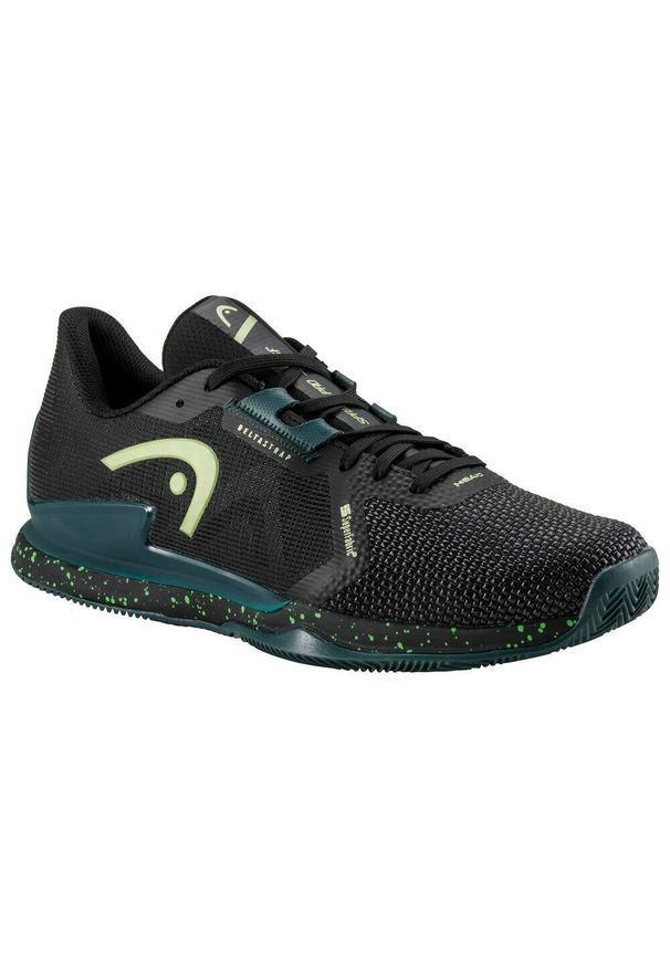 Buty tenisowe męskie Head Sprint Pro 3,5 SF Clay. Kolor: wielokolorowy, czarny, zielony. Sport: tenis, bieganie