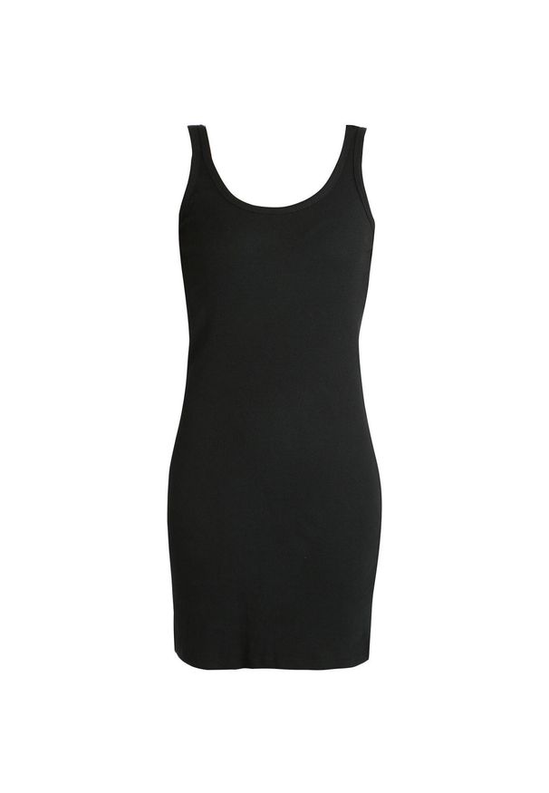 THE RUNNING REPUBLIC - Sukienka damska Romina – THE PEOPLE REP. – czarna – S. Kolor: czarny. Materiał: prążkowany, bawełna. Długość rękawa: bez rękawów. Typ sukienki: sportowe. Styl: elegancki, sportowy. Długość: mini