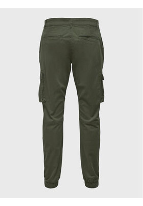 Only & Sons Spodnie materiałowe 22016687 Zielony Tapered Fit. Kolor: zielony. Materiał: bawełna