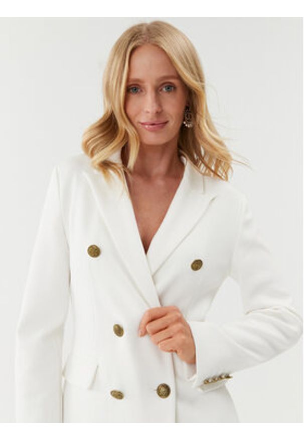 Marella Marynarka Eliot 2339110634 Biały Regular Fit. Kolor: biały. Materiał: syntetyk, wiskoza