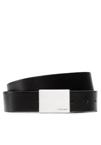 Calvin Klein Pasek Męski Formal Plaque Belt 3.5cm K50K504309 Czarny. Kolor: czarny. Materiał: skóra