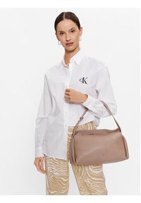 Calvin Klein Torebka Elevated Soft Shoulder Bag Sm K60K610756 Beżowy. Kolor: beżowy. Materiał: skórzane #2