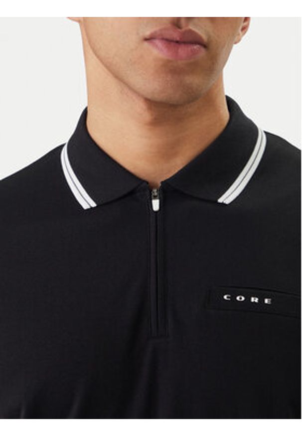 Jack & Jones Polo Fusion 12289953 Czarny Regular Fit. Typ kołnierza: polo. Kolor: czarny. Materiał: syntetyk