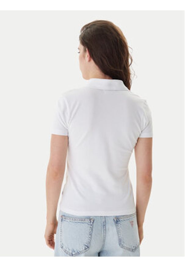 Guess Jeans Polo W5GP73 KCYR1 Biały Regular Fit. Typ kołnierza: polo. Kolor: biały. Materiał: bawełna