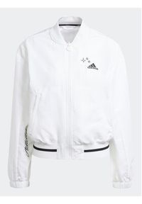Adidas - adidas Kurtka bomber Scribble IA3137 Biały Loose Fit. Kolor: biały. Materiał: syntetyk