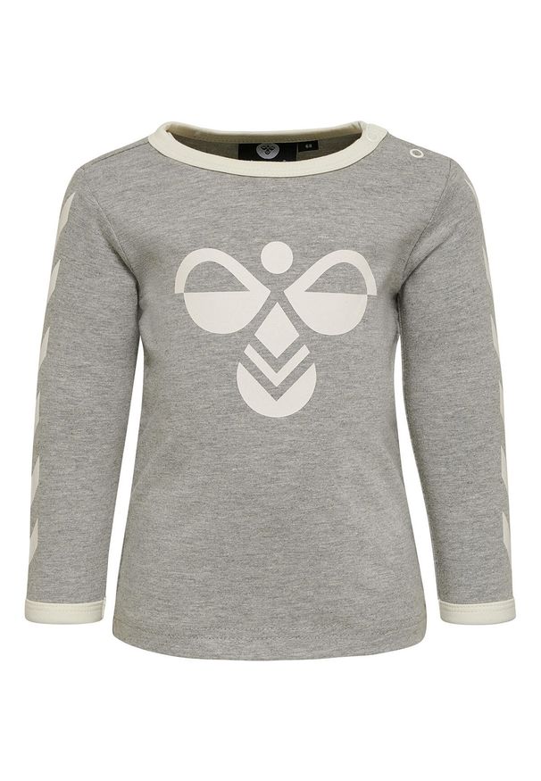 Koszulka dziecięca Hummel hmlFLIPPER. Kolor: szary. Materiał: skóra. Długość rękawa: długi rękaw