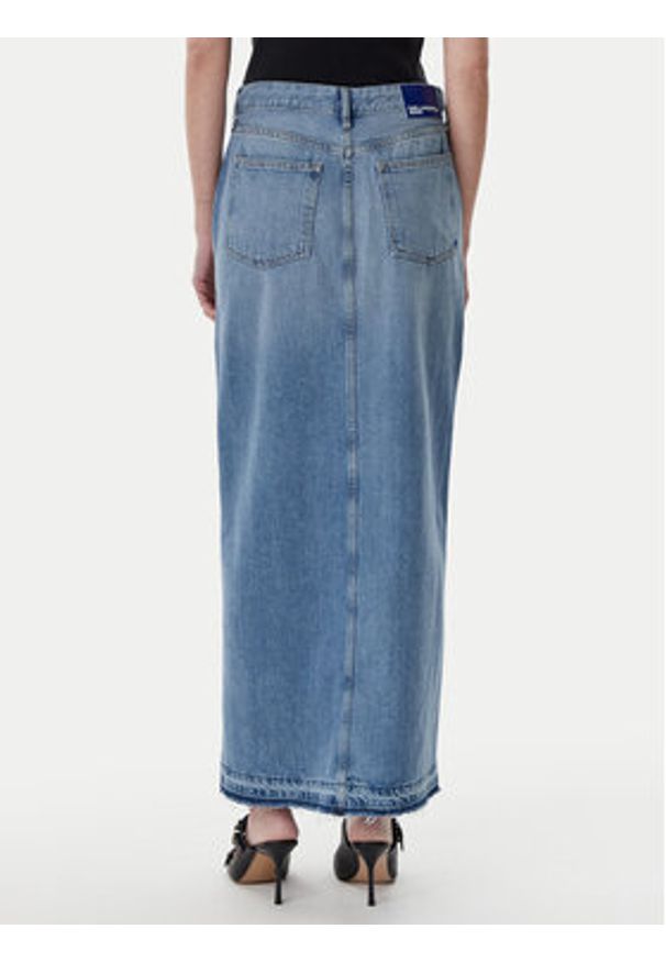 Karl Lagerfeld Jeans Spódnica jeansowa A1W12009 Niebieski Regular Fit. Kolor: niebieski. Materiał: bawełna