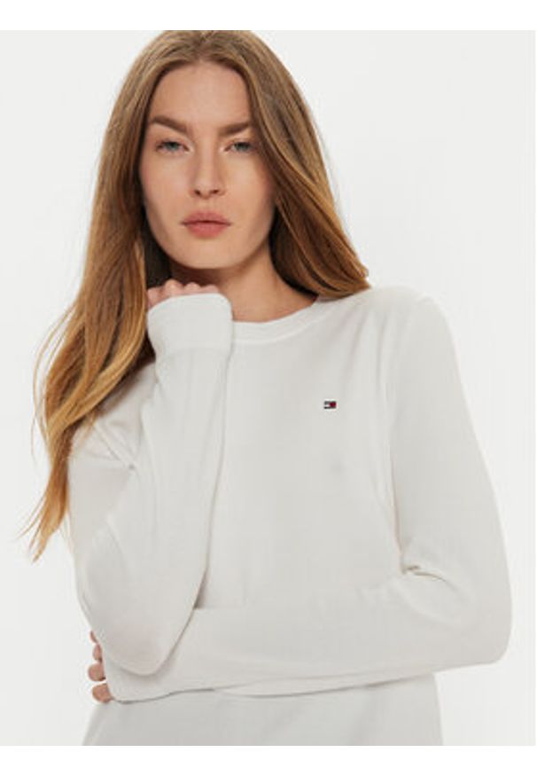 TOMMY HILFIGER - Tommy Hilfiger Sweter WW0WW44984 Écru Regular Fit. Materiał: bawełna, syntetyk