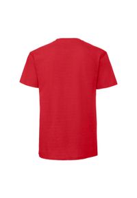 FRUIT OF THE LOOM - Męska Koszulka Iconic Premium Ringspun Cotton T-shirt. Kolor: czerwony