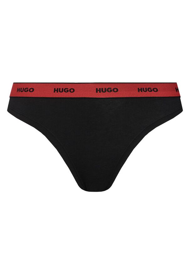 Hugo - HUGO Stringi 50545700 Czarny. Kolor: czarny. Materiał: bawełna
