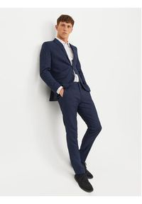 Jack & Jones - Jack&Jones Garnitur Solaris 12148166 Granatowy Super Slim Fit. Kolor: niebieski. Materiał: syntetyk