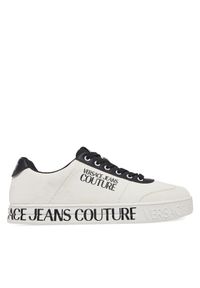 Versace Jeans Couture Sneakersy 78YA3SK6 Biały. Kolor: biały. Materiał: skóra, zamsz