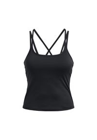 Koszulka fitness damska Under Armour Meridian Fitted Tank. Kolor: czarny. Sport: fitness #1