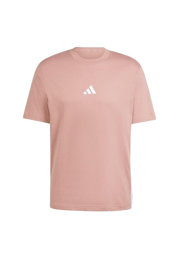 Adidas - Koszulka Essentials 3-Stripes Single Jersey. Kolor: biały, wielokolorowy, różowy. Materiał: jersey