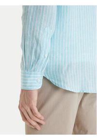 TOMMY HILFIGER - Tommy Hilfiger Koszula Bengal MW0MW42400 Turkusowy Regular Fit. Kolor: turkusowy. Materiał: len #2