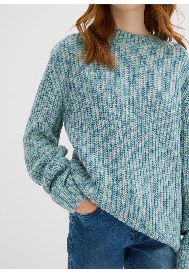 bonprix - Gruby sweter. Kolor: zielony