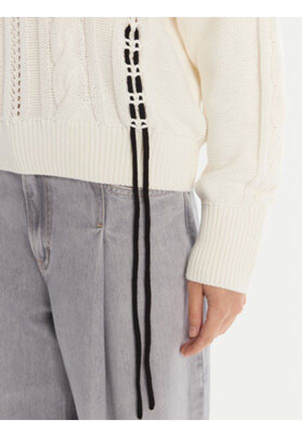 BOSS Sweter C_Fangallo 50545875 Beżowy Regular Fit. Kolor: beżowy. Materiał: bawełna