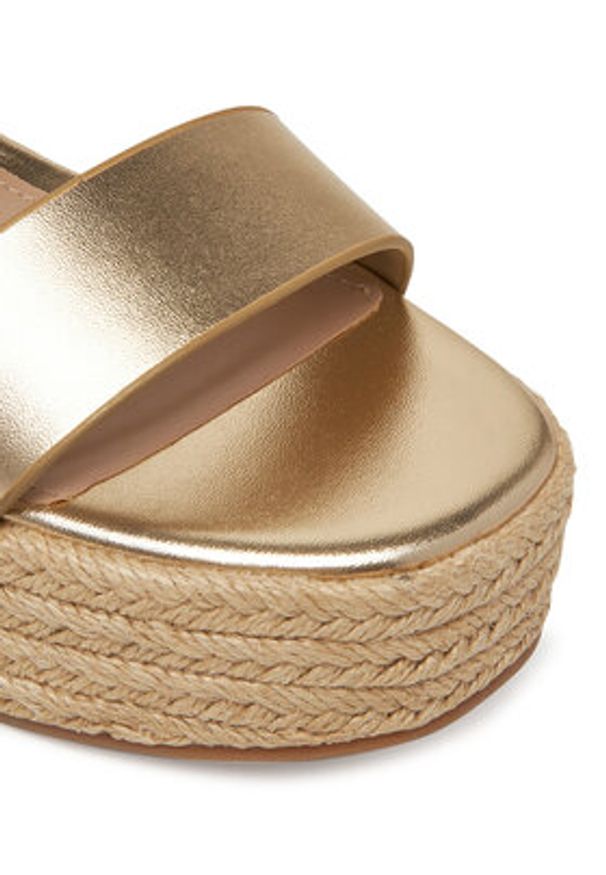 Aldo Espadryle Keoni 13740392 Złoty. Kolor: złoty. Materiał: skóra