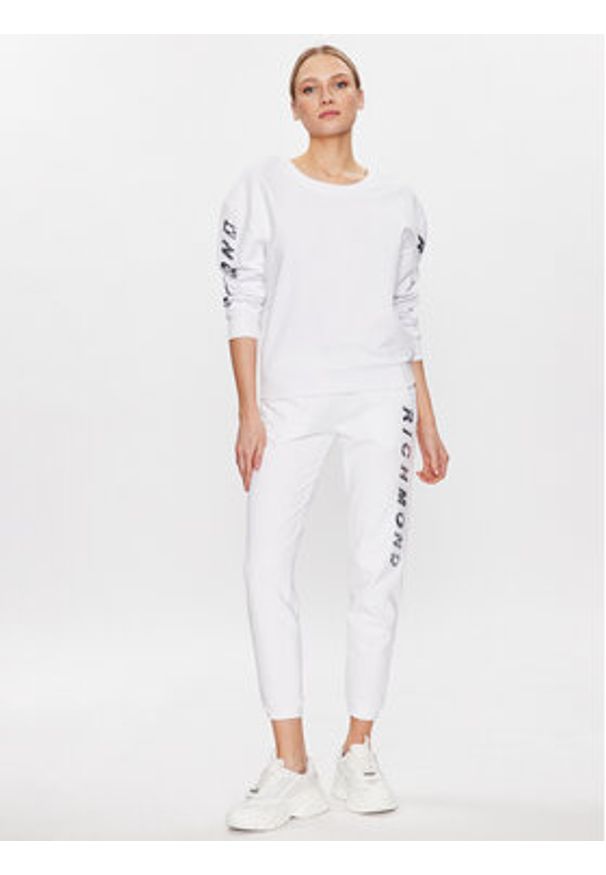 John Richmond Bluza UWP23045FE Biały Modern Fit. Kolor: biały. Materiał: bawełna