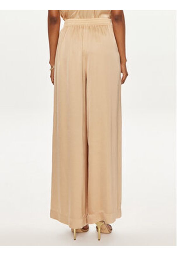 ViCOLO Spodnie materiałowe TB0034 Beżowy Relaxed Fit. Kolor: beżowy. Materiał: wiskoza