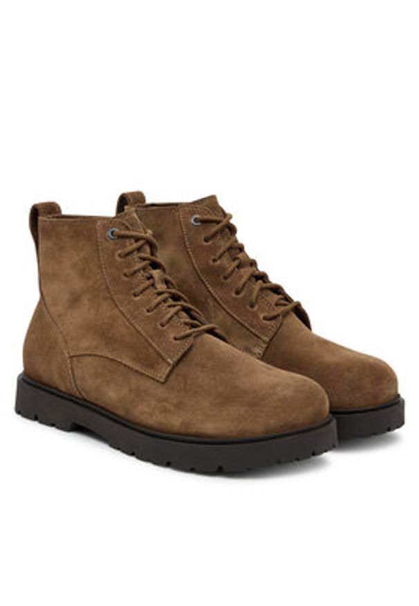 Birkenstock Trapery Highwood Lace Mid M 1030965 Brązowy. Kolor: brązowy. Materiał: zamsz, skóra