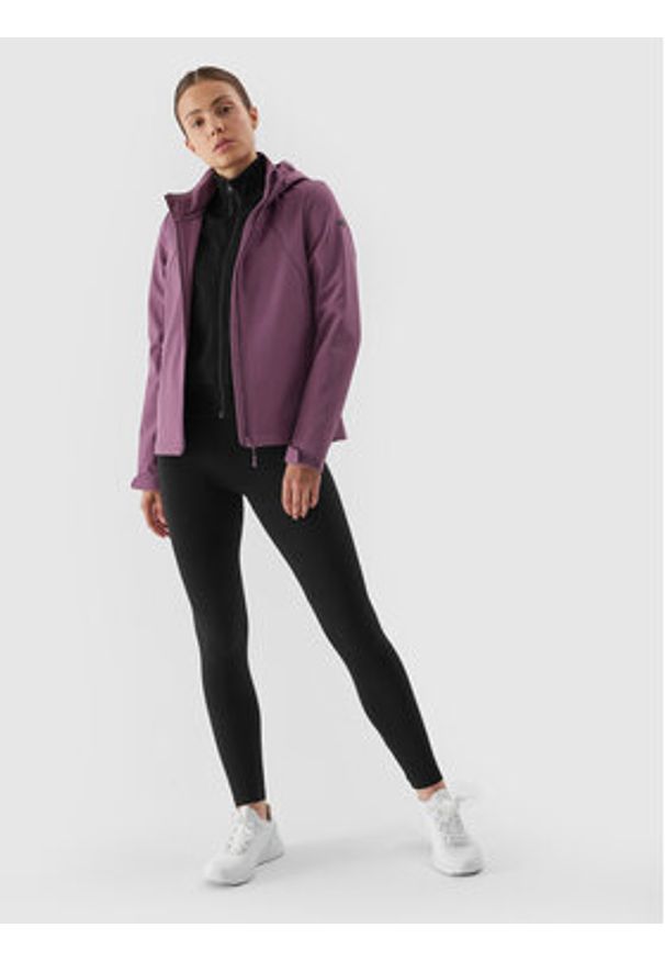 4f - 4F Kurtka softshell 4FAW23TSOFF152 Różowy Slim Fit. Kolor: różowy. Materiał: syntetyk