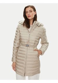 Calvin Klein Płaszcz przejściowy K20K207109 Beżowy Slim Fit. Kolor: beżowy. Materiał: syntetyk