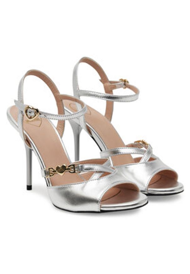 Love Moschino - LOVE MOSCHINO Sandały JA16089G1MIF090B Złoty. Kolor: złoty. Materiał: skóra