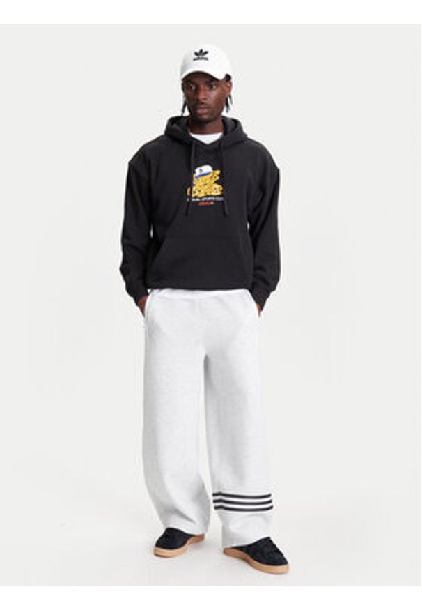 Adidas - adidas Bluza Wabash JW0166 Czarny Loose Fit. Kolor: czarny. Materiał: bawełna