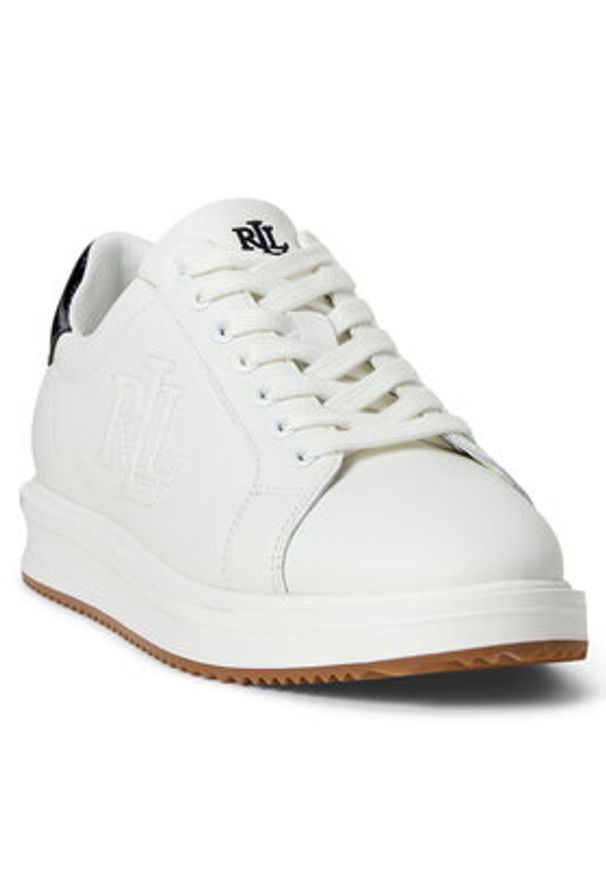 Lauren Ralph Lauren - LAUREN RALPH LAUREN Sneakersy 802959226001 Biały. Kolor: biały. Materiał: skóra