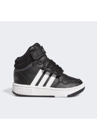 Buty Dziecko Adidas Hoops Mid 3.0 Ac I czarny. Kolor: czarny, szary, biały, wielokolorowy. Materiał: syntetyk, materiał. Sport: turystyka piesza